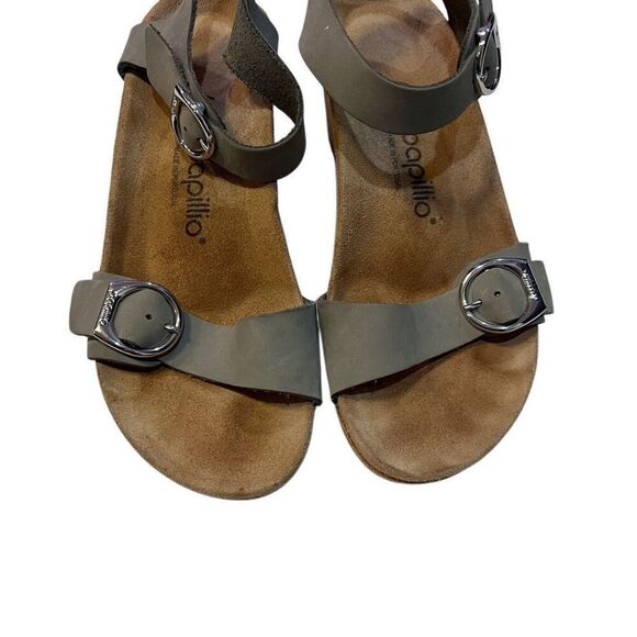 Birkenstock Papillio Size 9/ EU 40 Soley Adjustable Wedge Sandals Leather - Picture 8 of 8